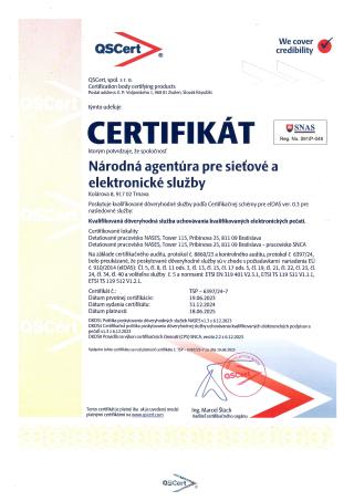 Cert pre uchovávanie pečatí