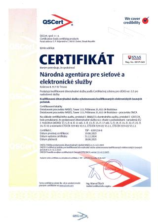Cert pre časové pečiatky
